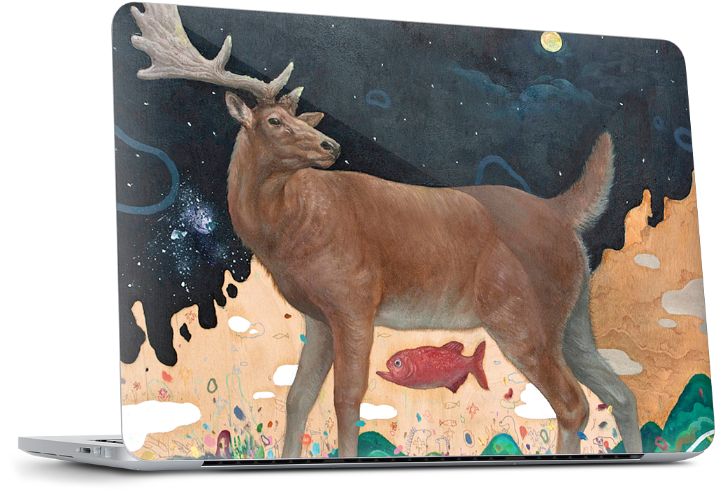 A Relieved Deer MacBook Skin