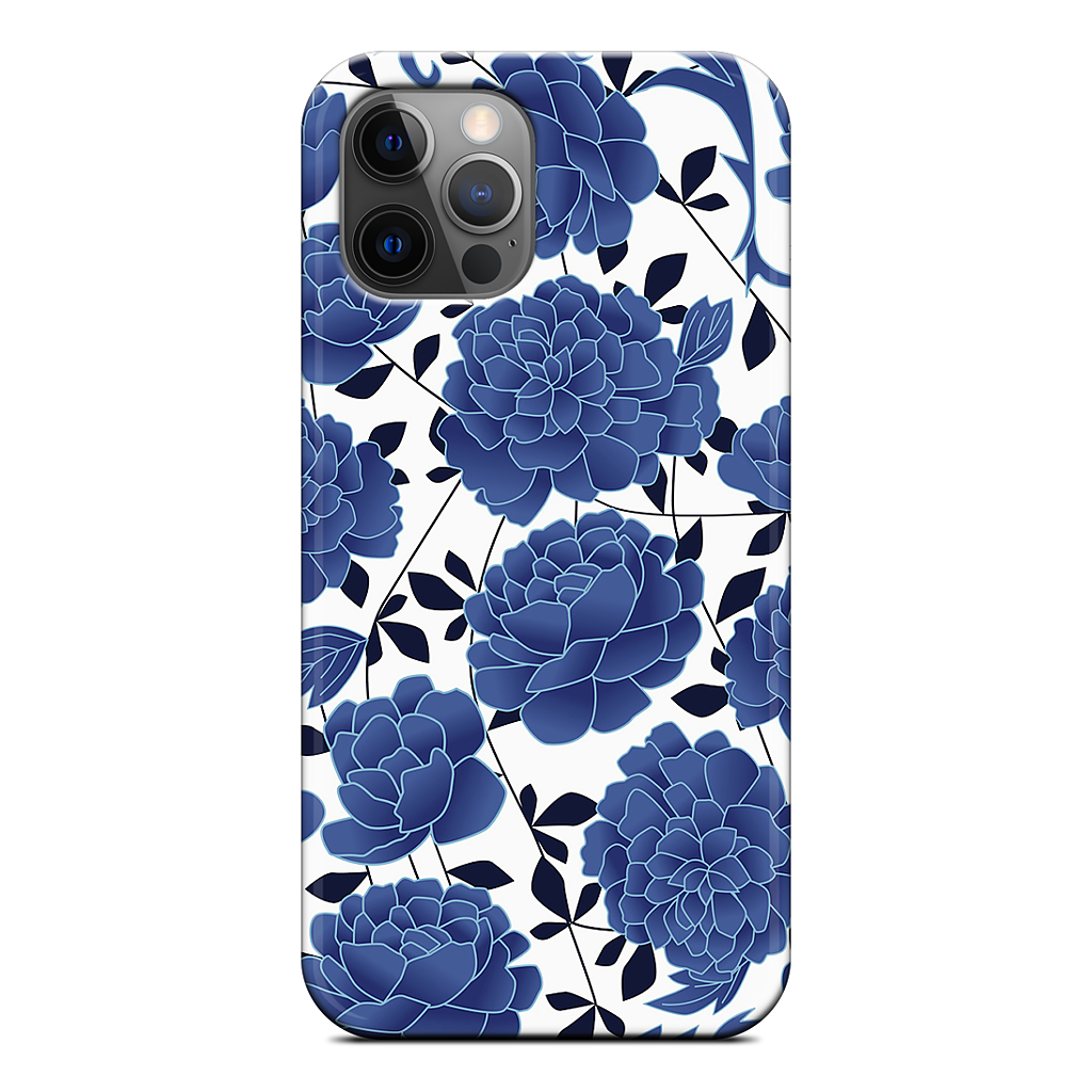 Blue flowers iPhone Case