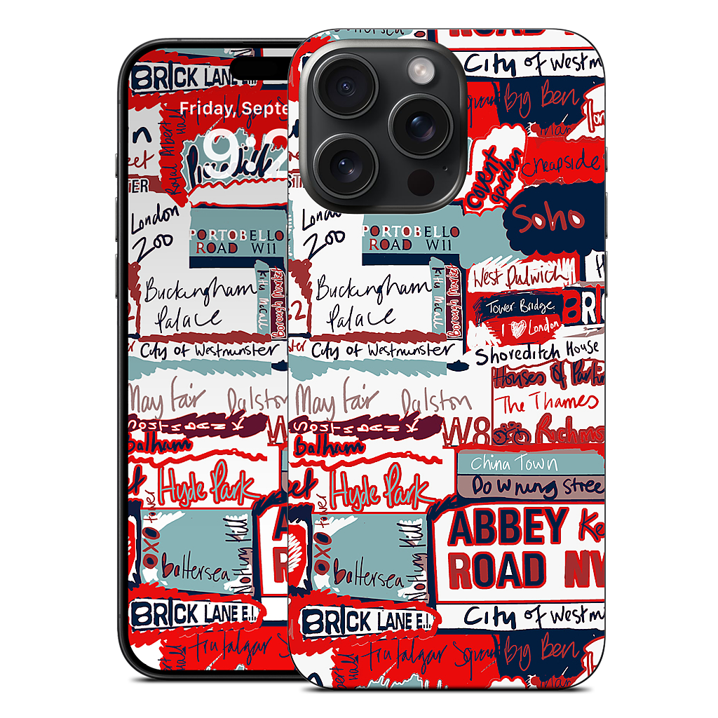 London Words iPhone Skin