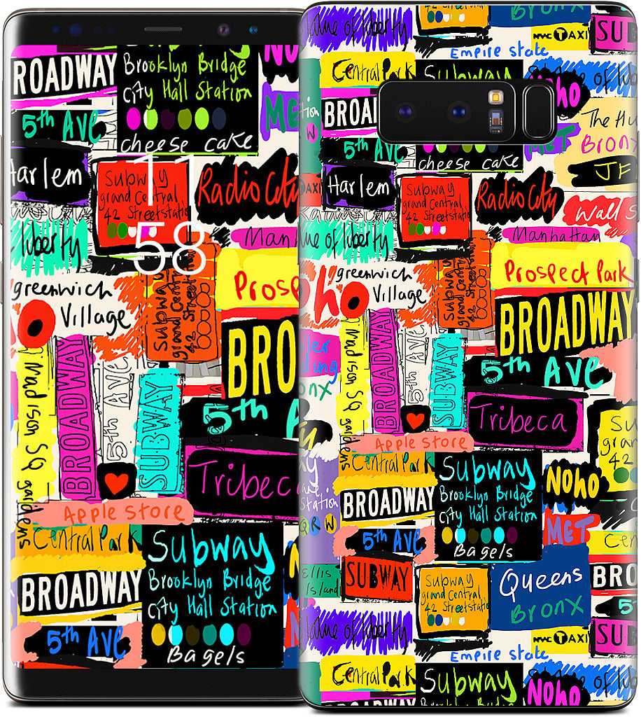 NYC Words Samsung Skin