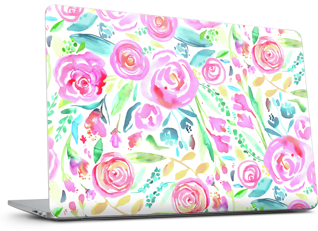 Sweet Floral Roses Pastel Bouquet MacBook Skin