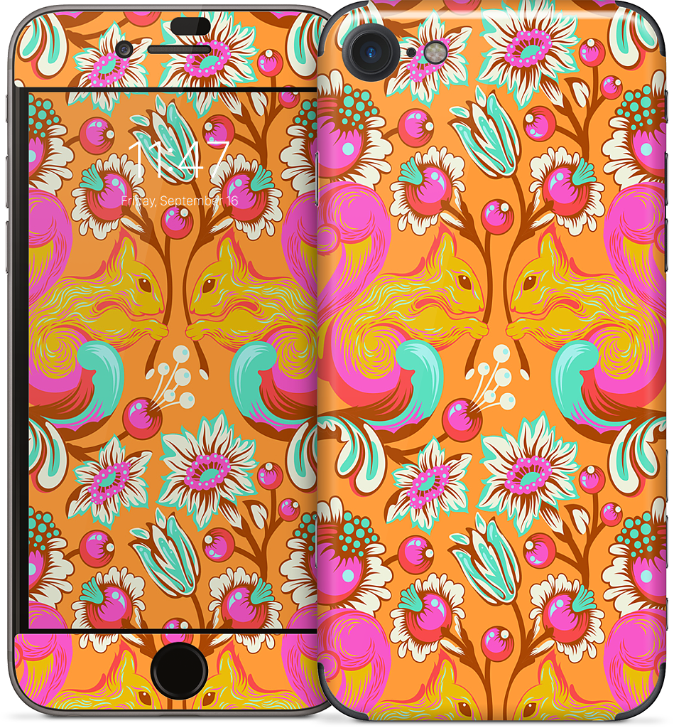 Squirrel Begonia iPhone Skin