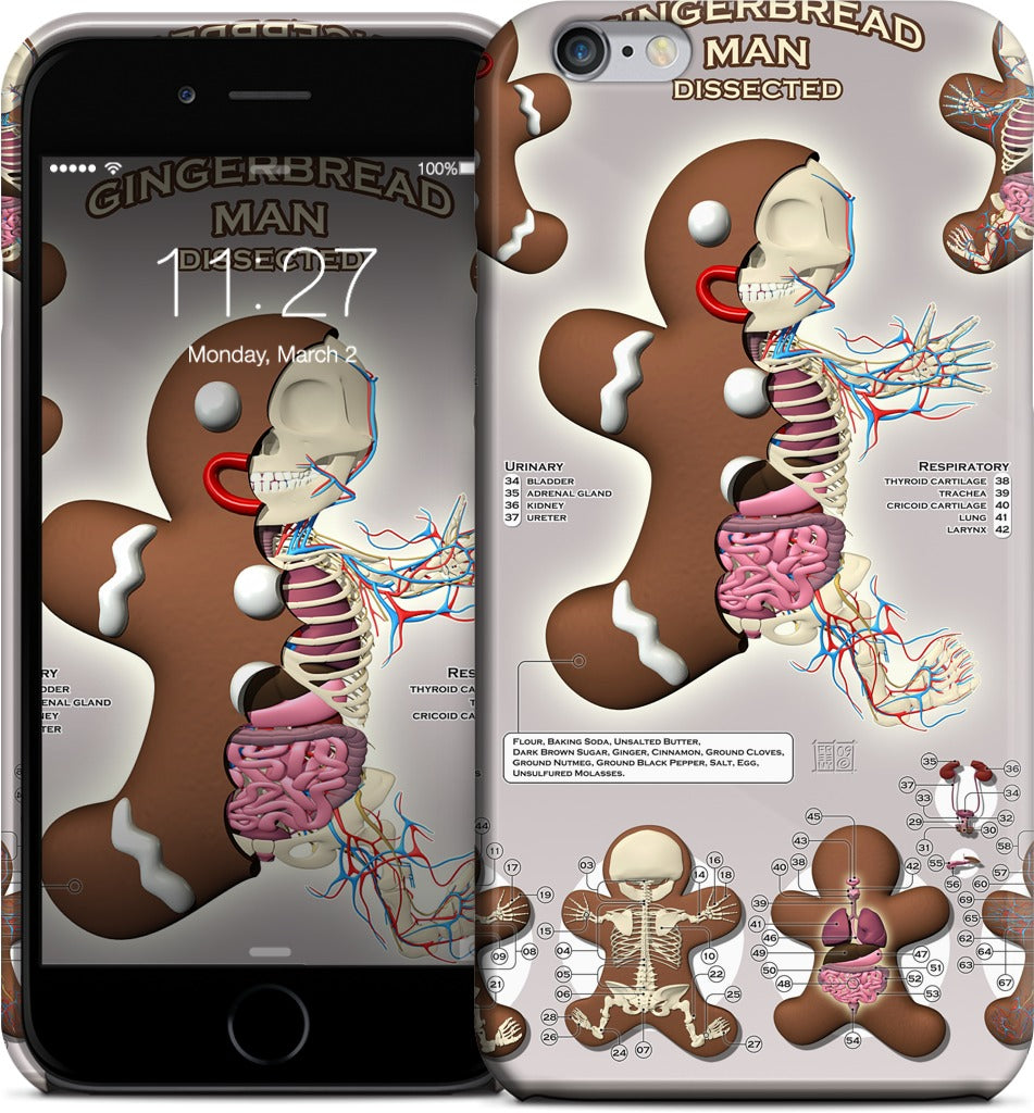 Gingerbread Man Dissected iPhone Case