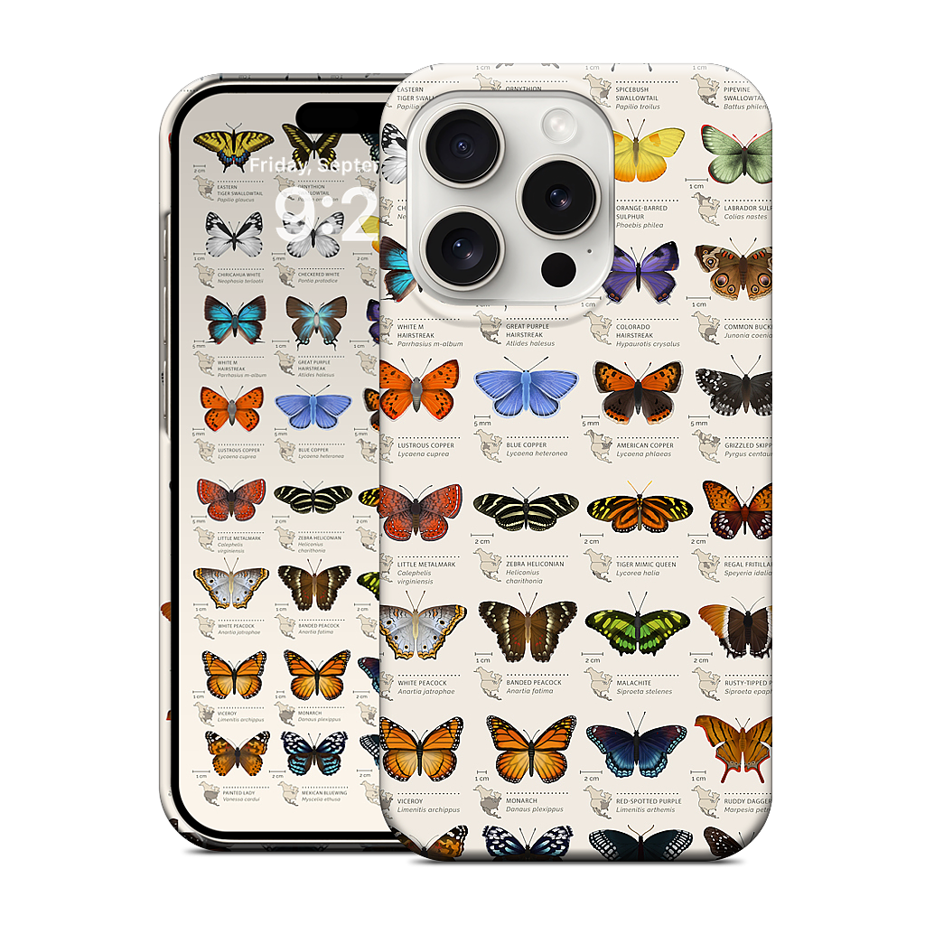 42 North American butterflies iPhone Case
