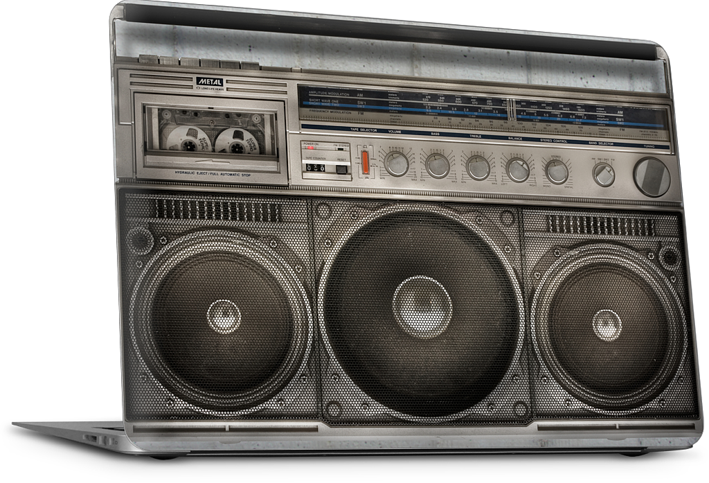 Boombox MacBook Skin