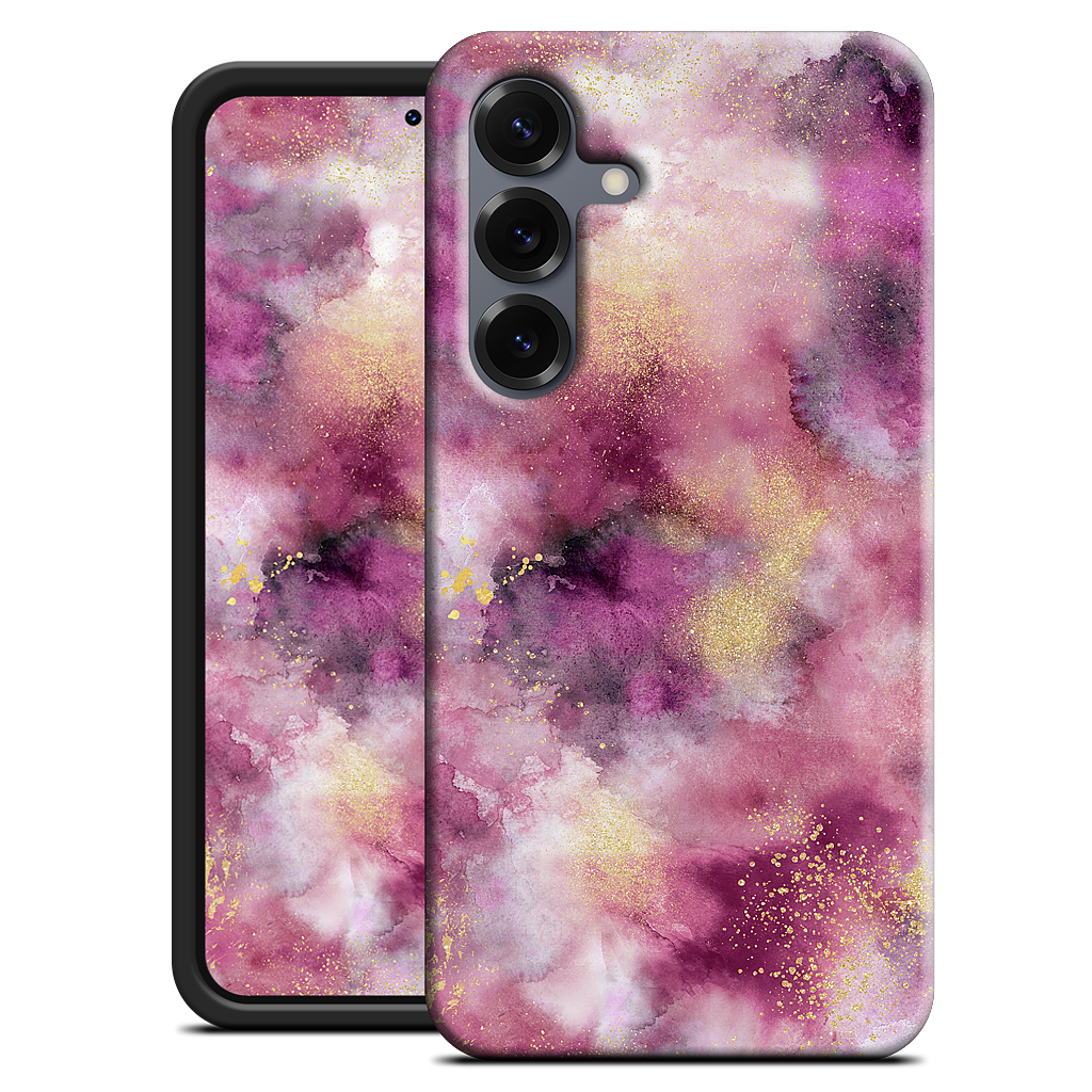 Watercolor Marble Pink Gold Samsung Case