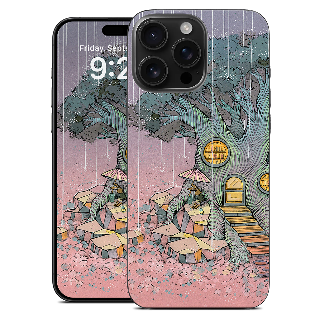 Rainy Day In The Library iPhone Skin