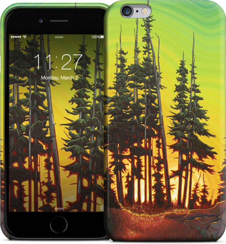Green Skies At Night iPhone Case
