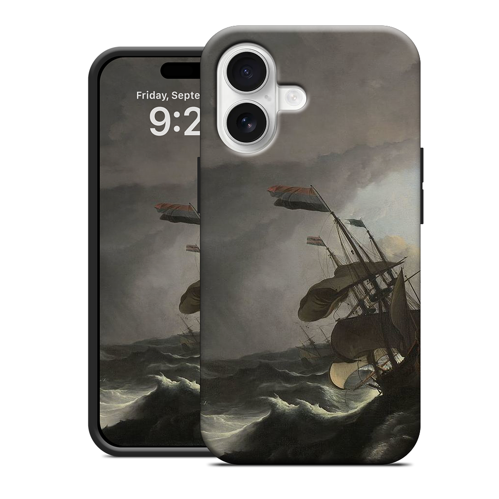 Warships During a Storm iPhone Case