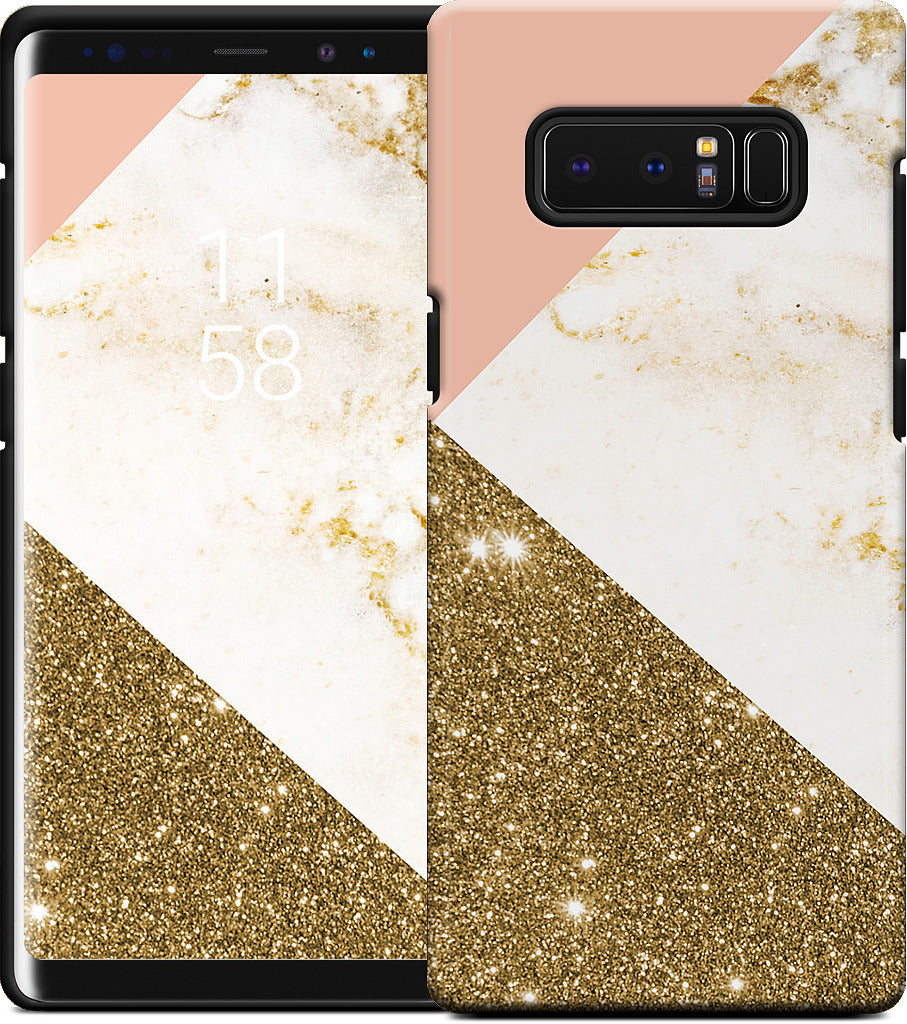 Gold Marble Collage Samsung Case