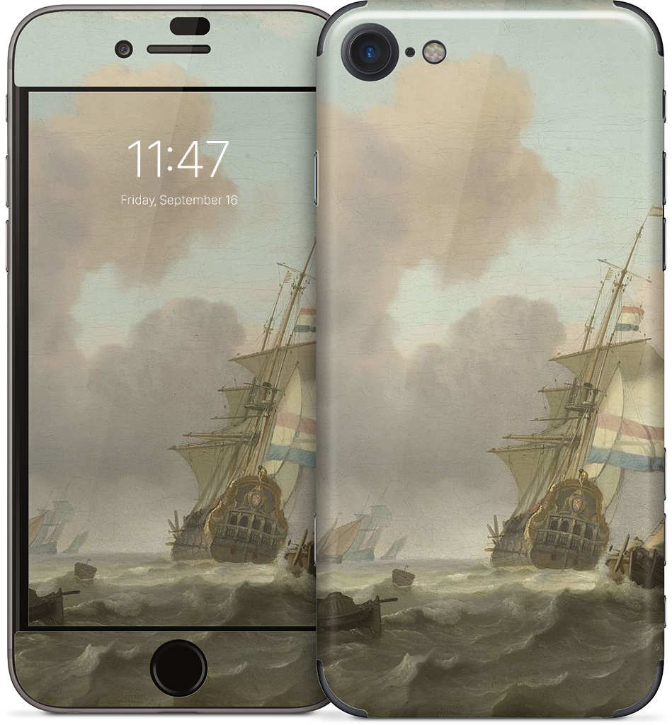 Ships in Choppy Sea iPhone Skin