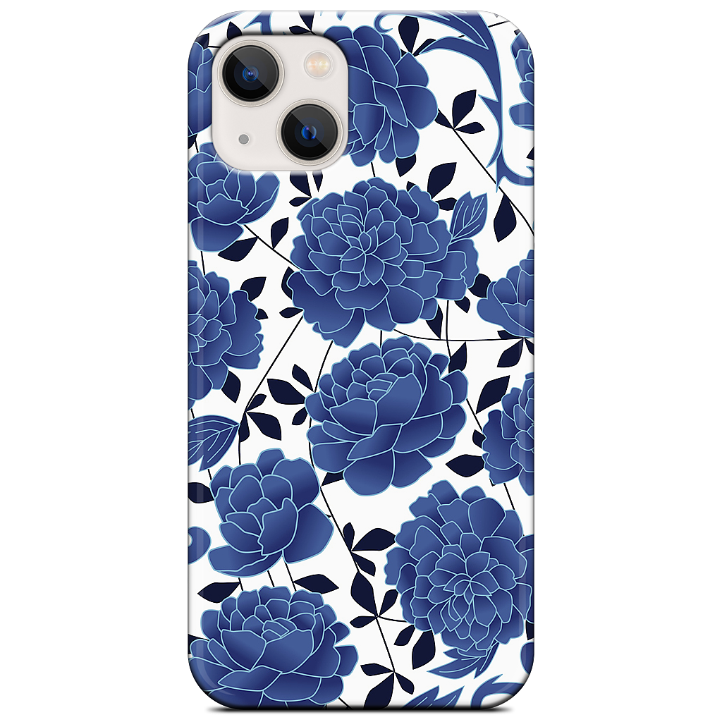 Blue flowers iPhone Case