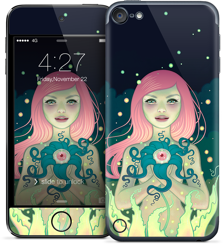 Midnight Bloom iPod Skin