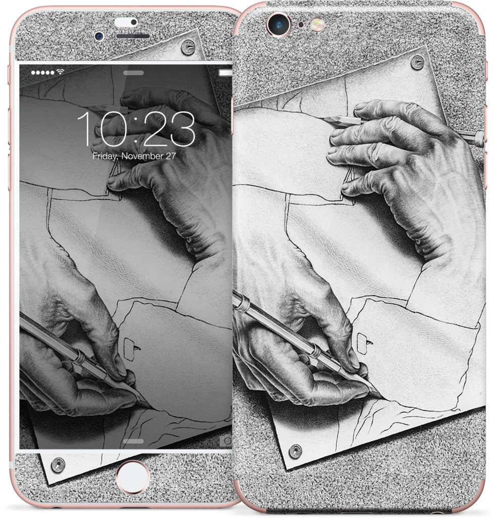 Drawing Hands iPhone Skin