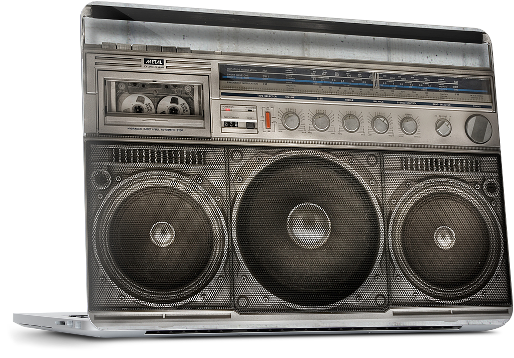 Boombox MacBook Skin