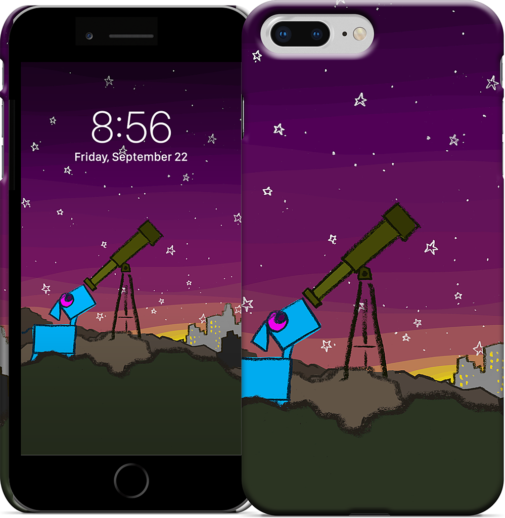 Space Dog Telescope iPhone Case