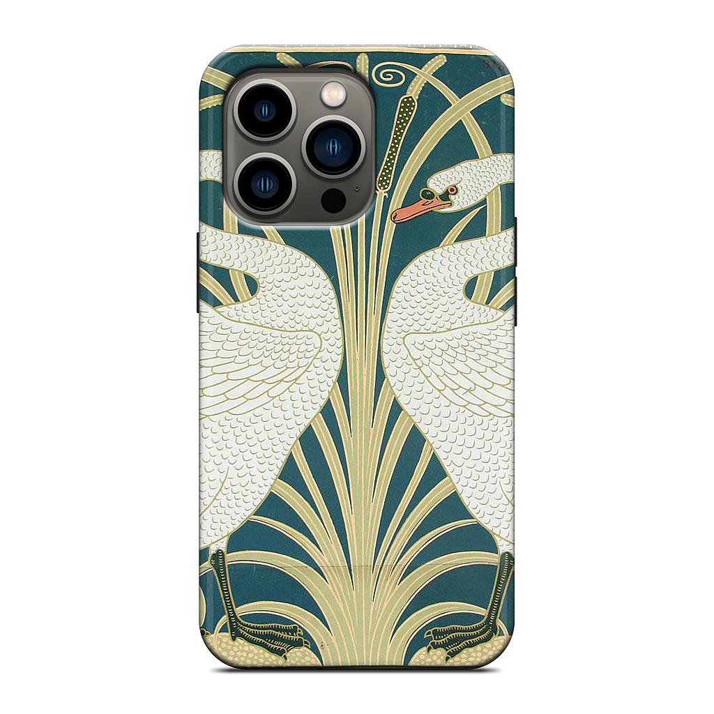 Swans and Irises iPhone Case