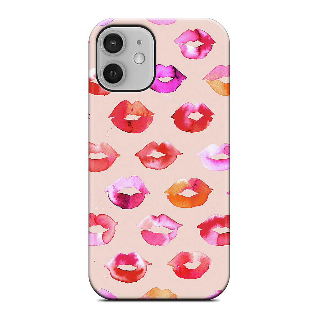 Sweet Coral Pink Lips iPhone Case