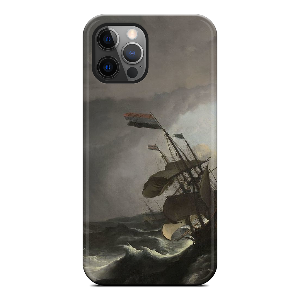 Warships During a Storm iPhone Case