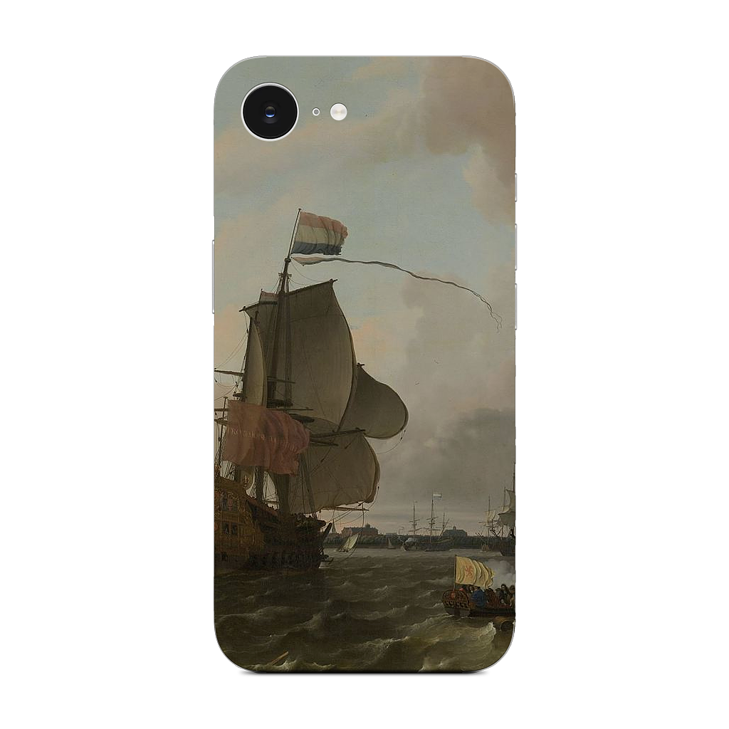 The Warship Brielle on the Maas Rotterdam iPhone Skin