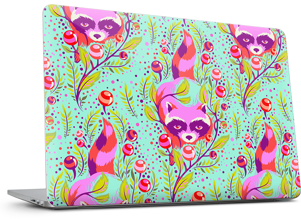 Raccoon Poppy MacBook Skin