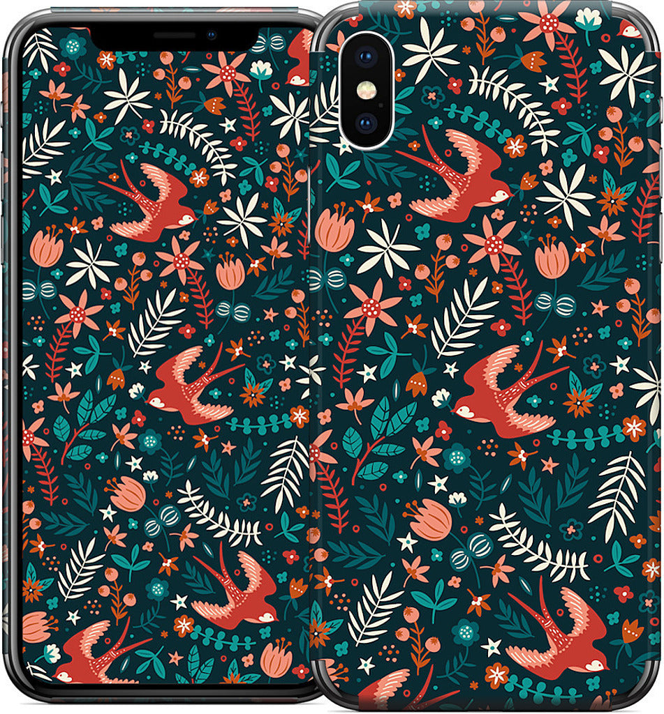 Flying Swallows iPhone Skin