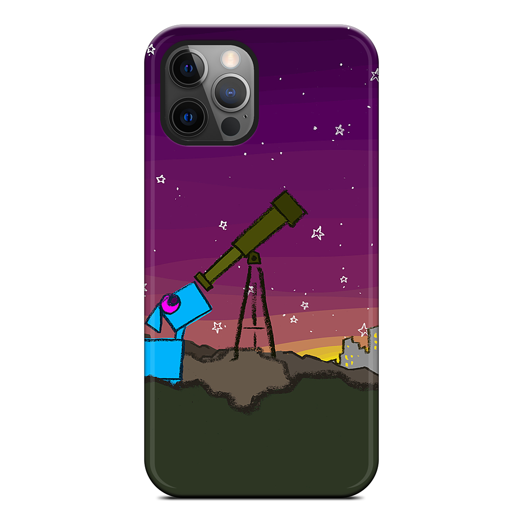 Space Dog Telescope iPhone Case