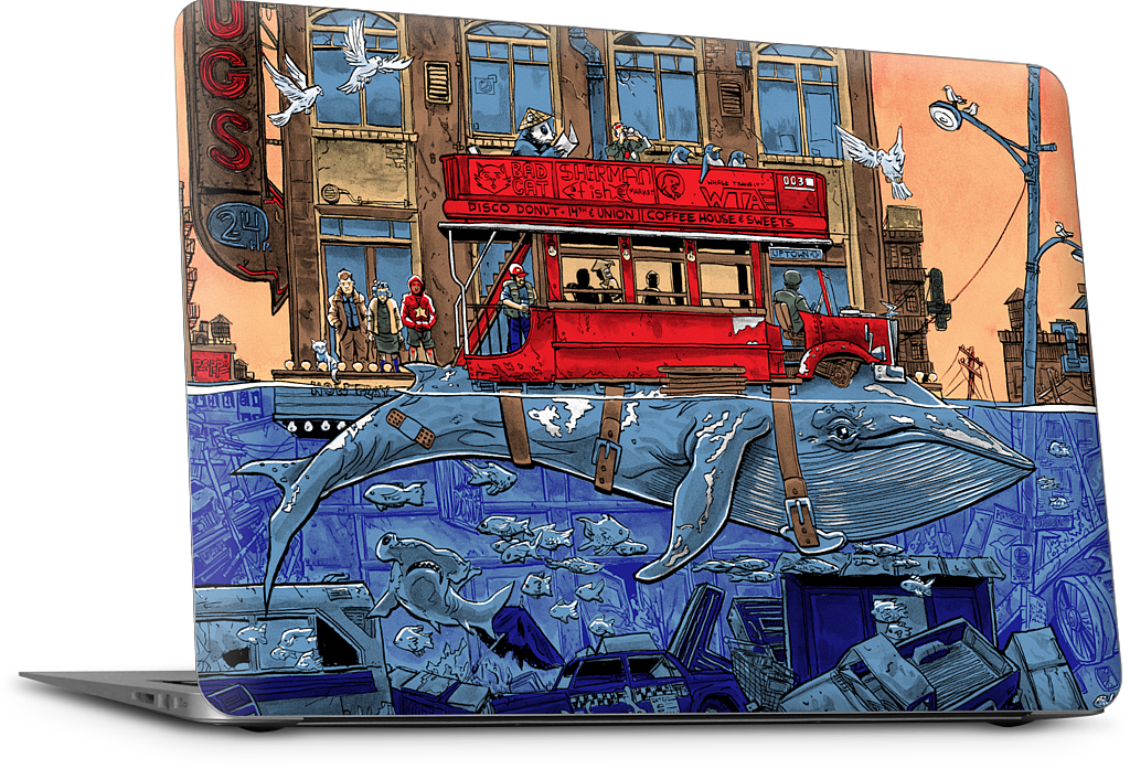 Northbound Whale MacBook Skin