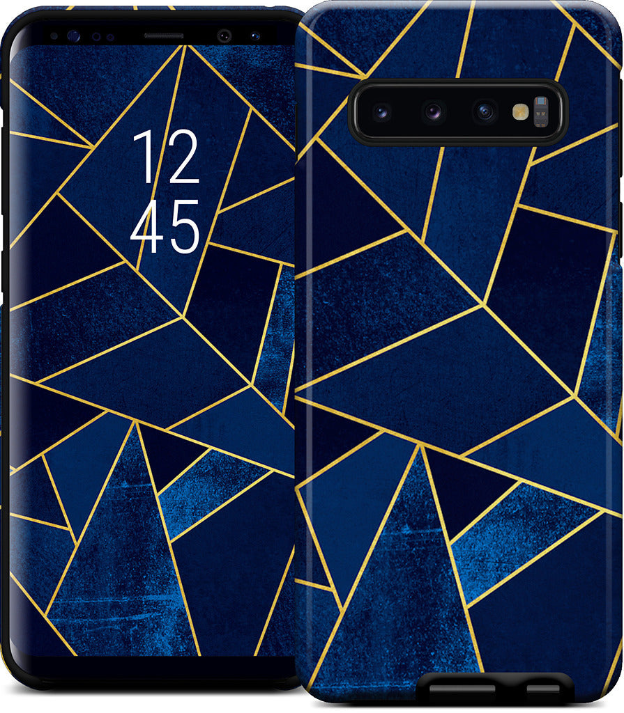 Blue Stone / Gold Lines Samsung Case