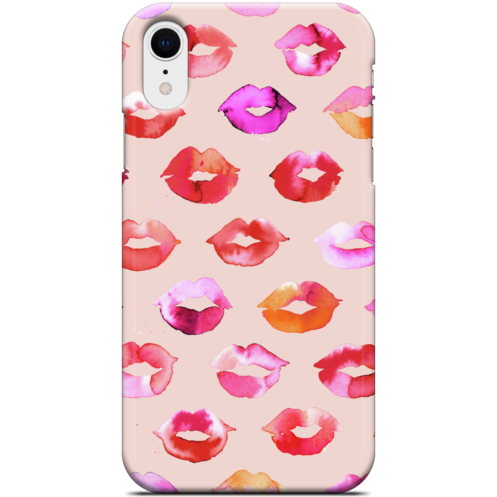 Sweet Coral Pink Lips iPhone Case