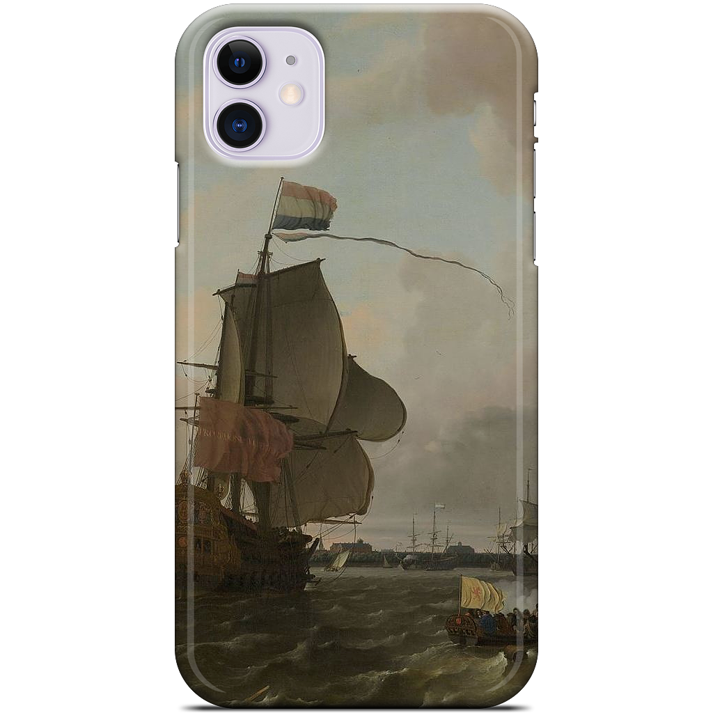 The Warship Brielle on the Maas Rotterdam iPhone Case
