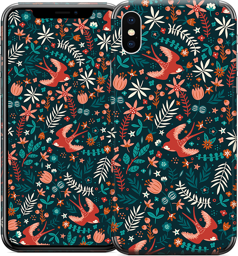 Flying Swallows iPhone Skin