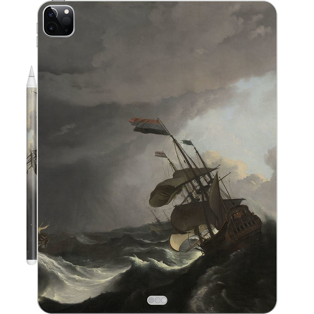 Warships During a Storm iPad Skin