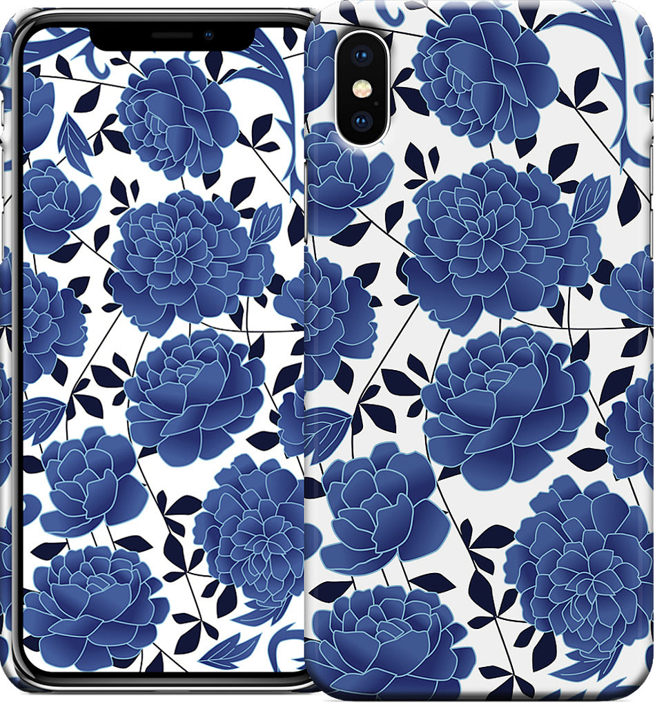 Blue flowers iPhone Case