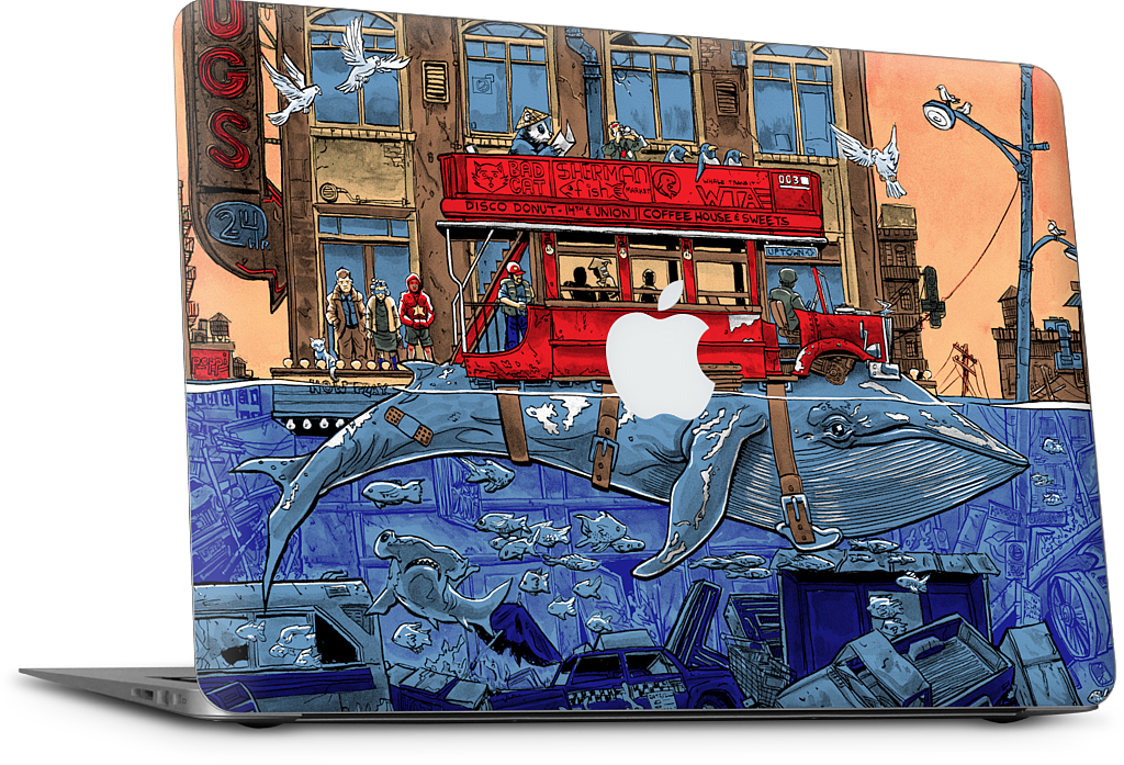 Northbound Whale MacBook Skin