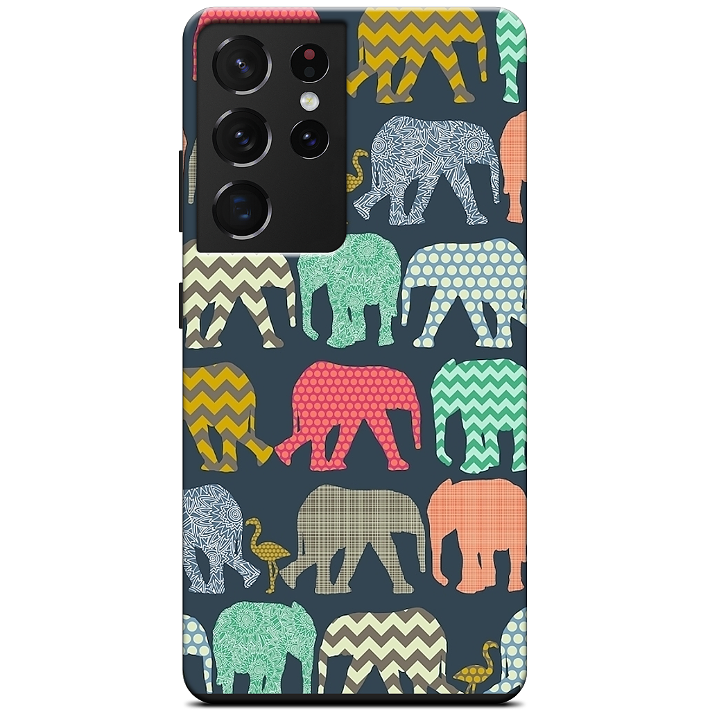 baby elephants and flamingos Samsung Case
