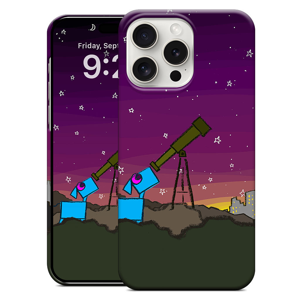 Space Dog Telescope iPhone Case