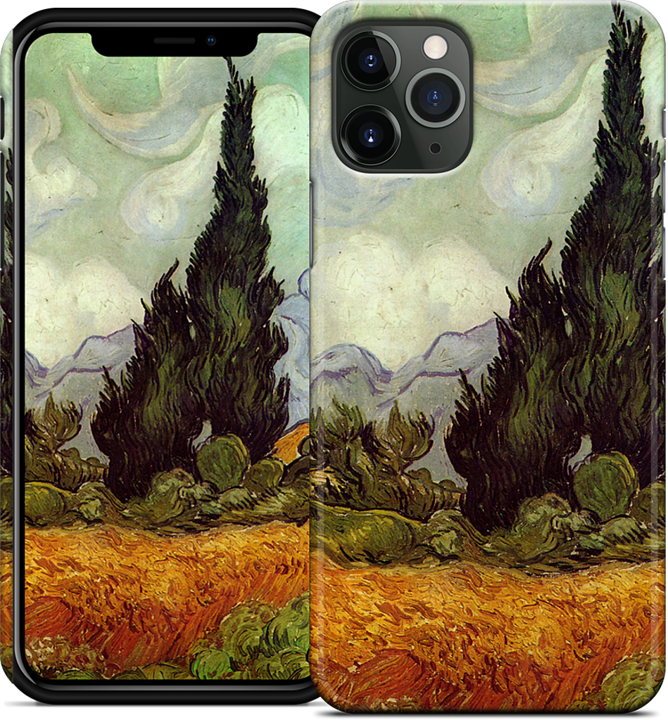 A Wheatfield with Cypresses iPhone Case