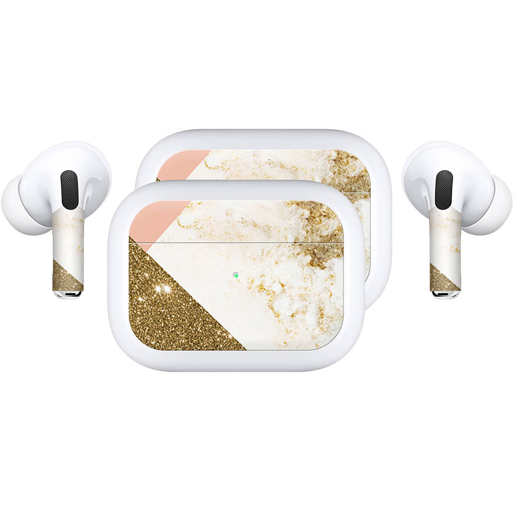 Gold Marble Collage AirPods