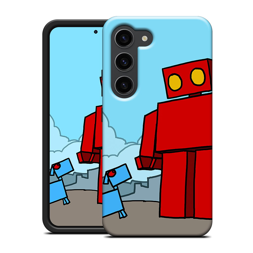 Red Robot Leaving The City Samsung Case