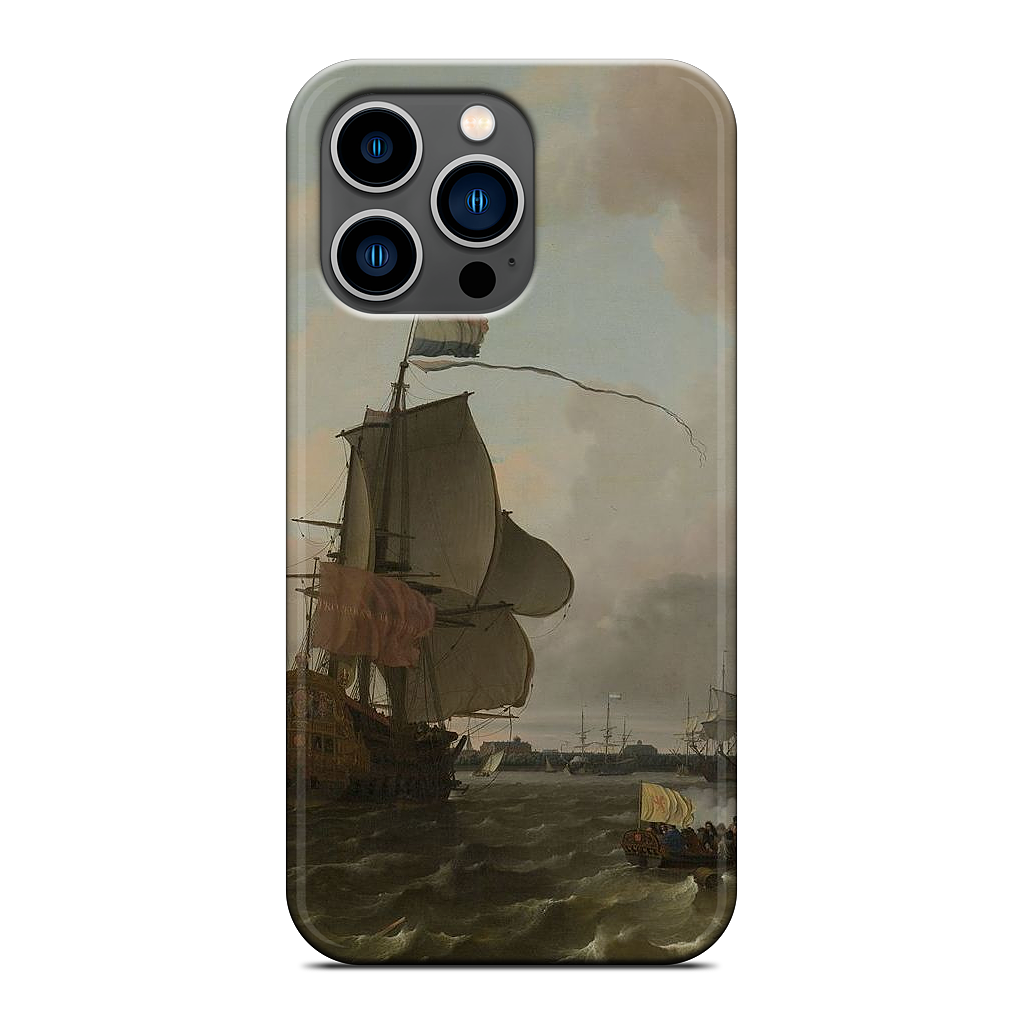 The Warship Brielle on the Maas Rotterdam iPhone Case