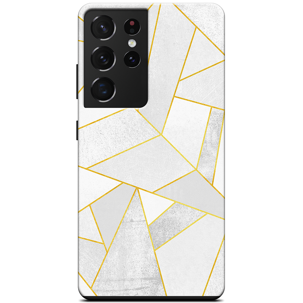 White Stone / Golden Lines Samsung Case