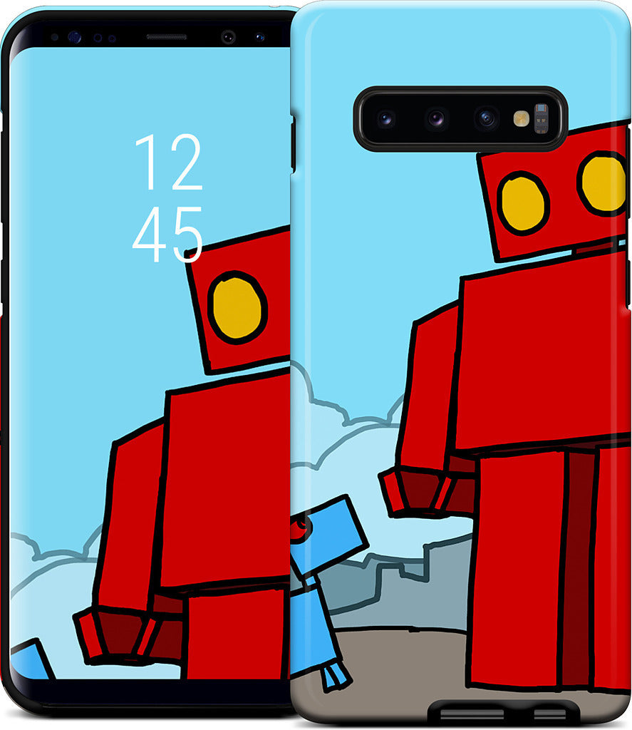 Red Robot Leaving The City Samsung Case