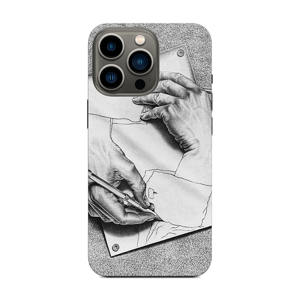 Drawing Hands iPhone Skin