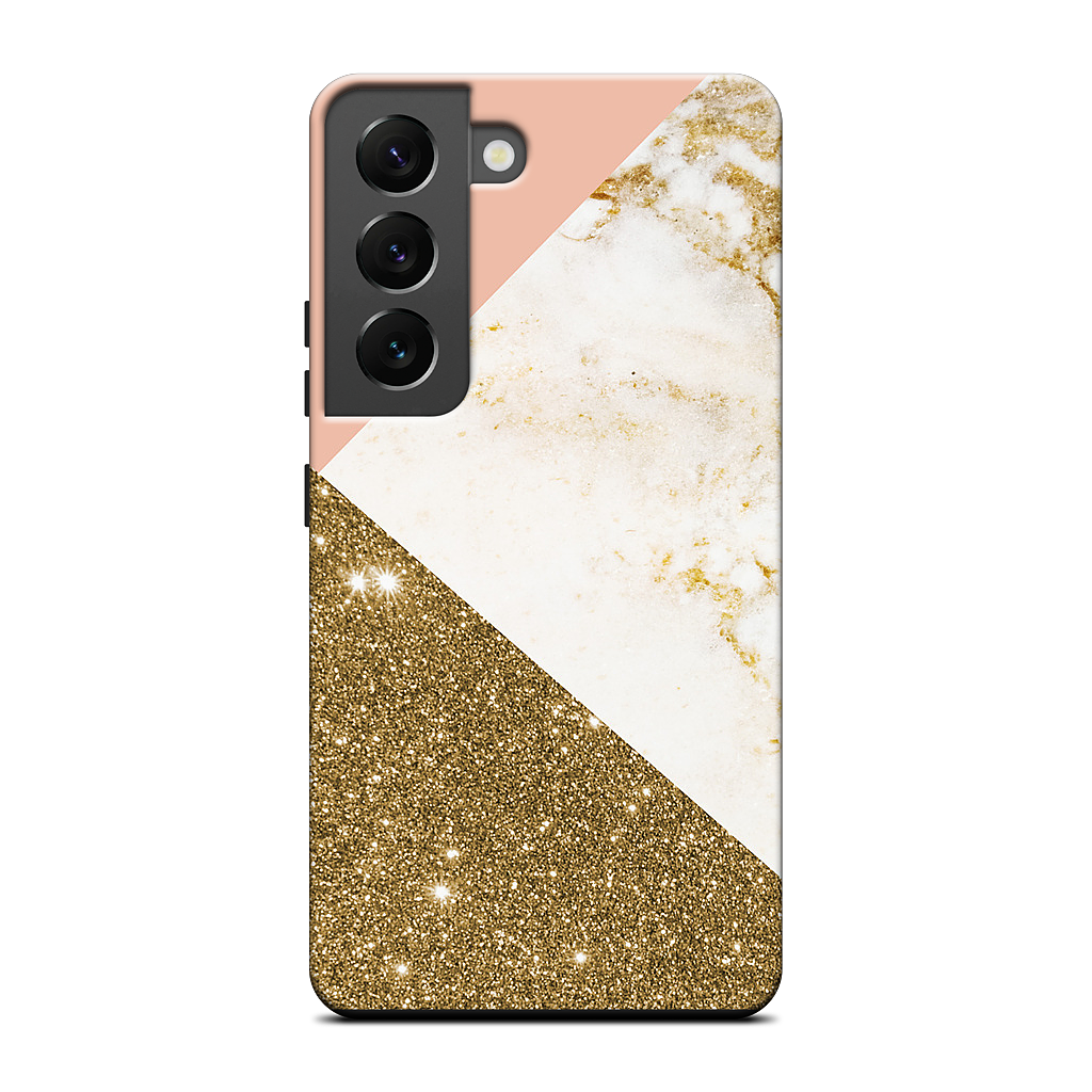Gold Marble Collage Samsung Case