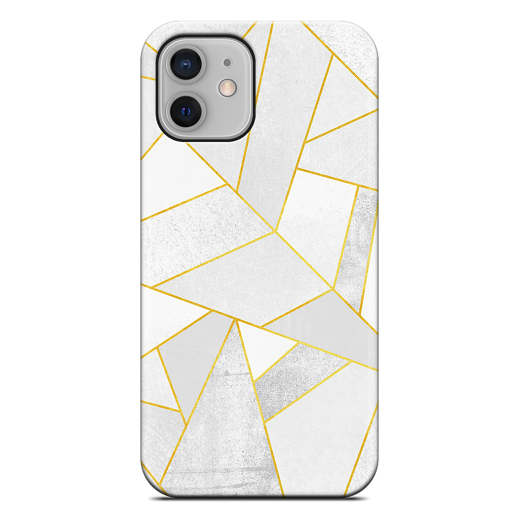 White Stone / Golden Lines iPhone Case