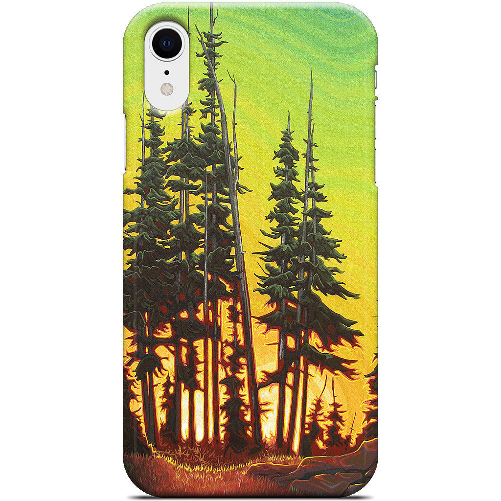 Green Skies At Night iPhone Case