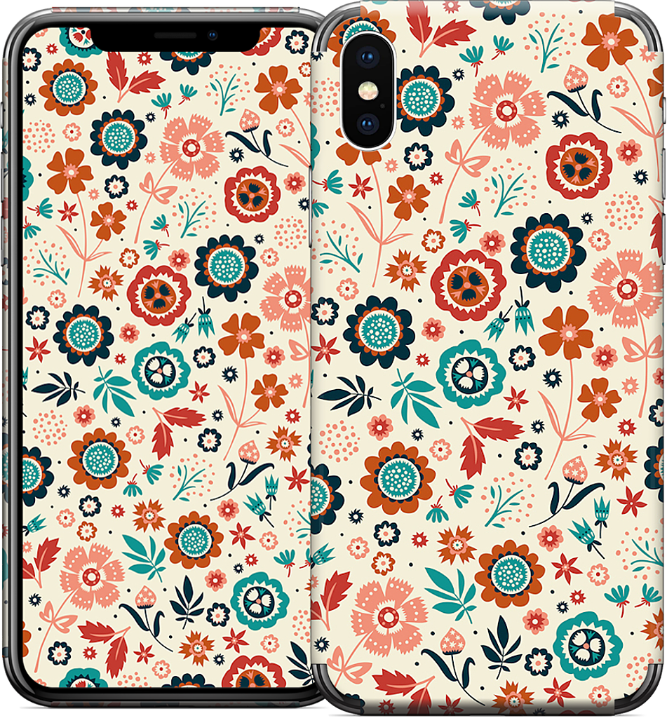 Folk Flowers iPhone Skin