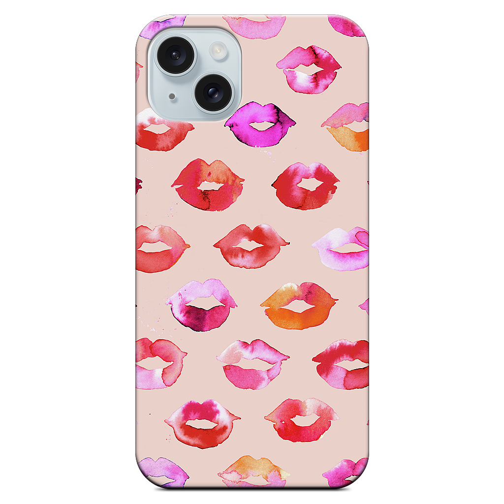 Sweet Coral Pink Lips iPhone Case