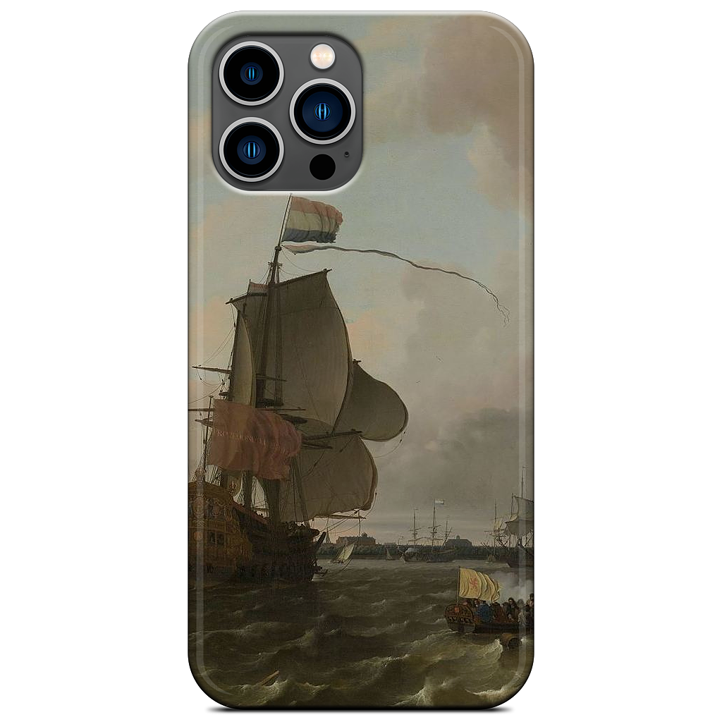 The Warship Brielle on the Maas Rotterdam iPhone Case
